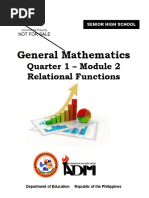 General Mathematics: Quarter 1 - Module 2 Relational Functions