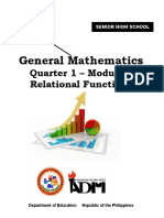 General Mathematics: Quarter 1 - Module 2 Relational Functions