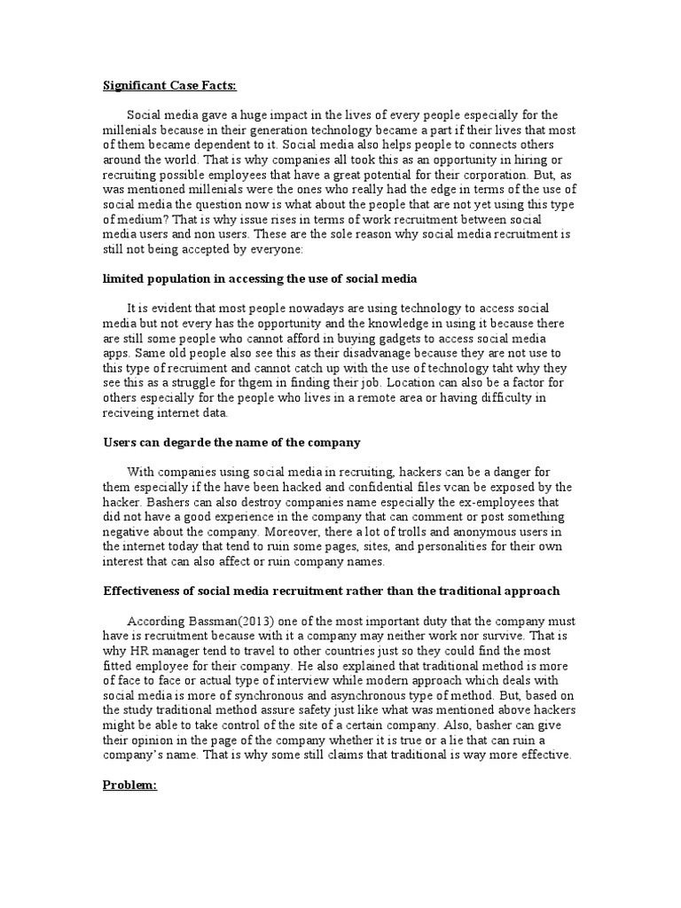 Significant Case Facts | PDF | Social Media | Popular Culture & Media ...