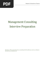 Management Consulting Interview Preparation