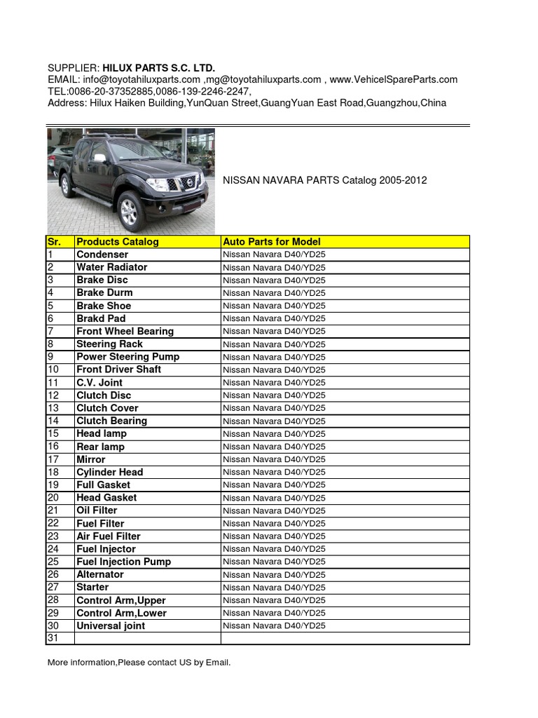 NISSAN NAVARA D40 2012 - 2014 WORKSHOP REPAIR MANUAL 4X4 DOWNLOAD