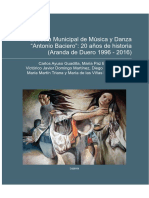Escuela Municipal de Música y Danza "Antonio Baciero": 20 Años de Historia (Aranda de Duero 1996 - 2016)