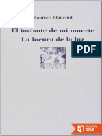 El Instante de Mi Muerte - La L - Maurice Blanchot PDF