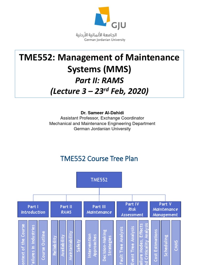 RAMS Overview by Dr. Sameer Al-Dahidi | PDF | Reliability Engineering ...