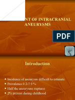 Treatment of Intracranial Aneurysms