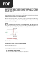 Resistive Transducer Notes