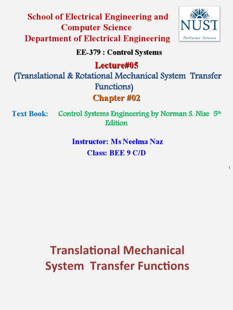Transfer Functions in Control Systems | PDF