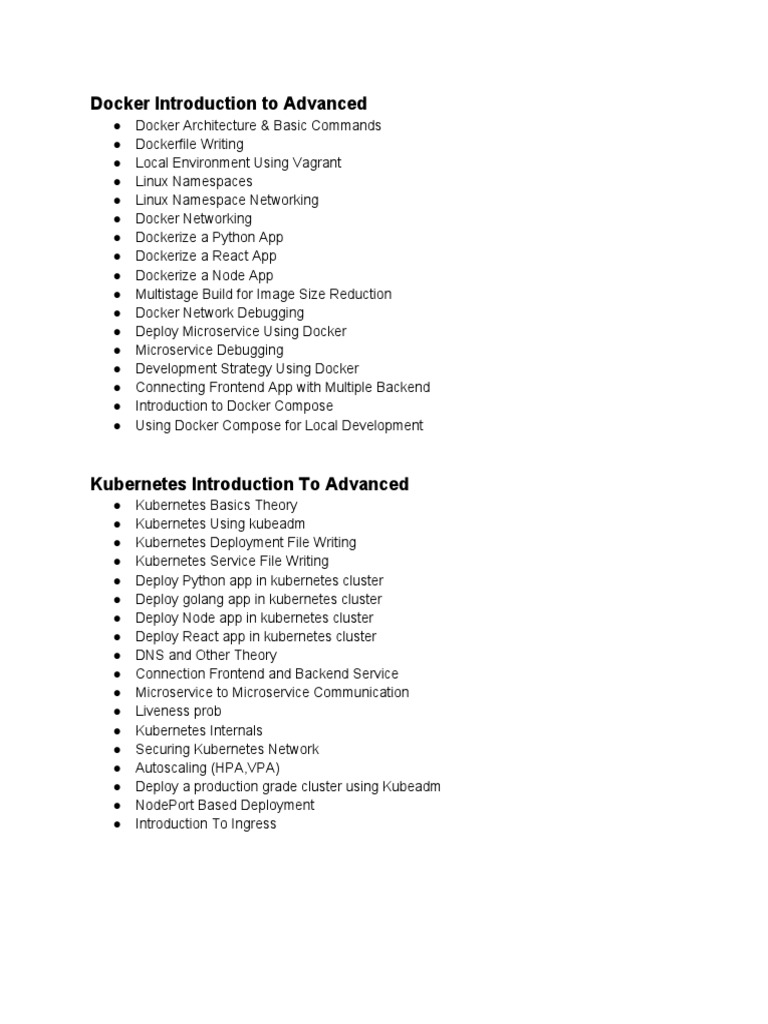 Docker Introduction To Advanced | PDF