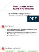 Pengumpulan Data Primer Soal Selidik & Pengukuran2019 PDF