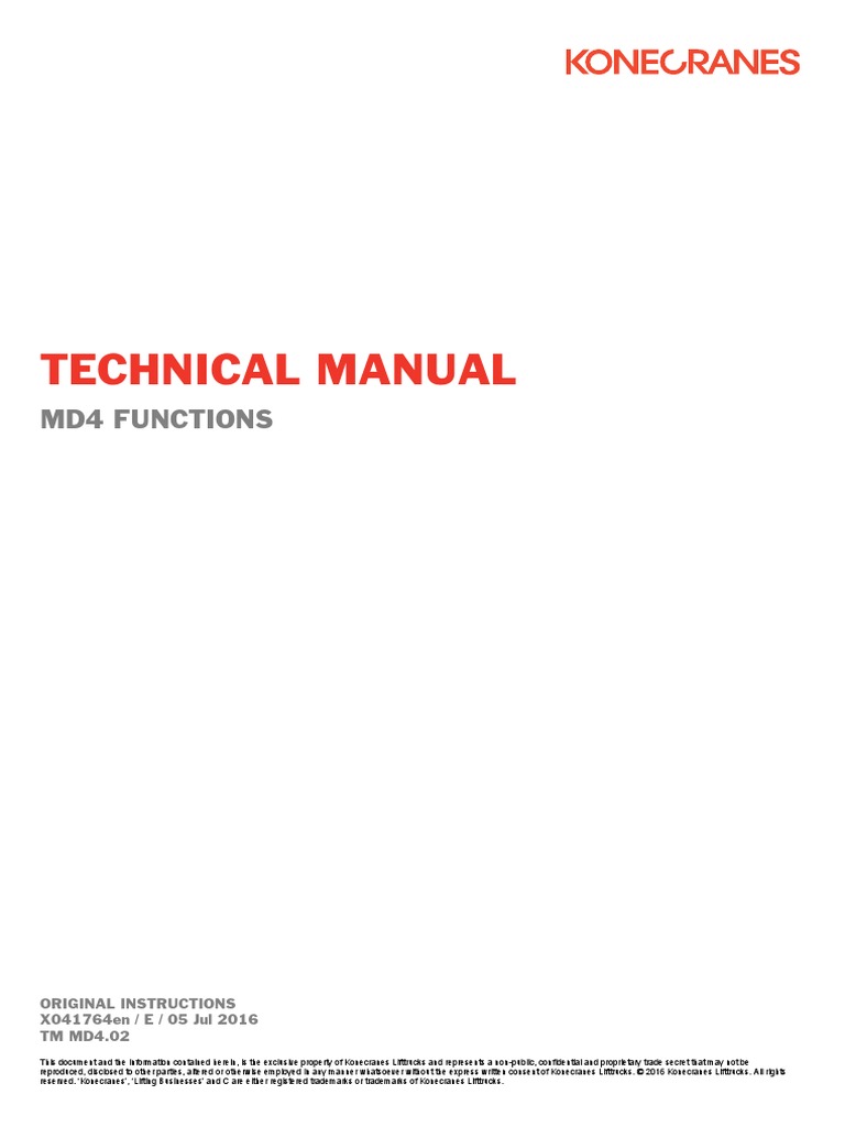 Technical Manual: Md4 Functions | PDF | Transmission (Mechanics) | Menu ...