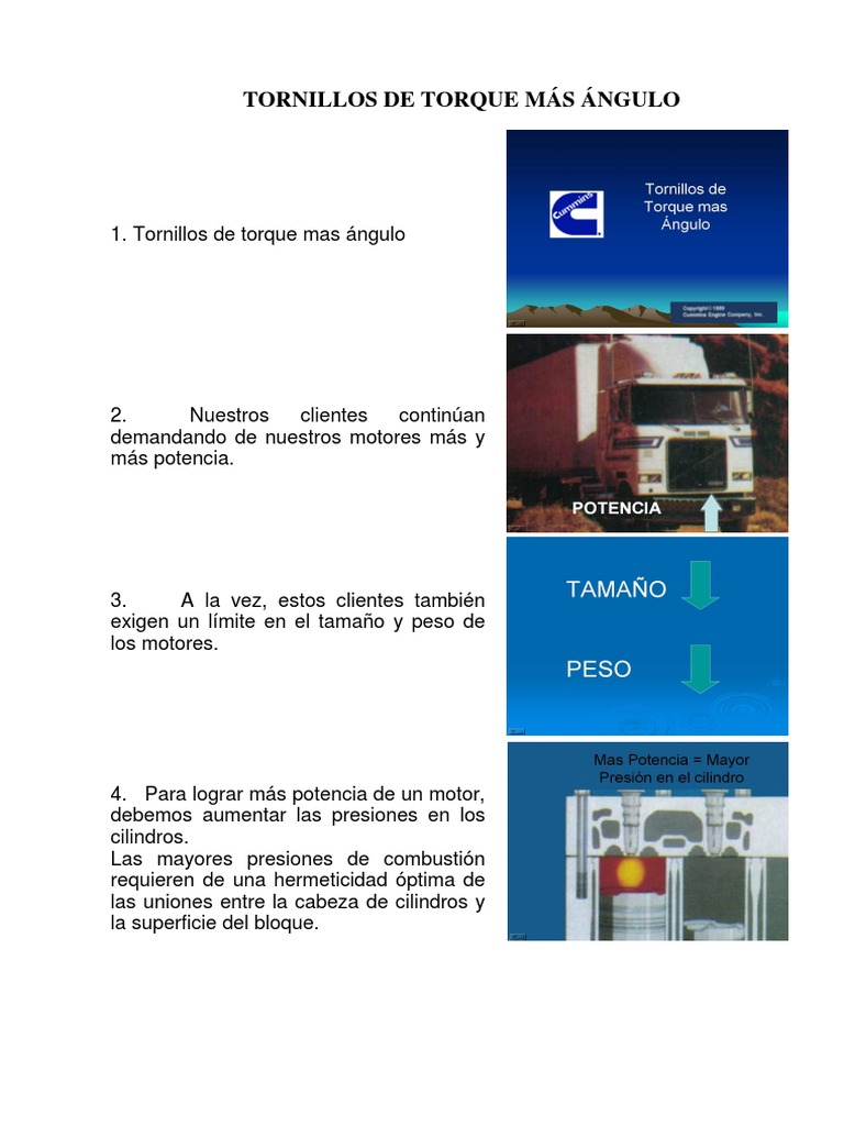 Apriete de Tornillos: Torque y Ángulo | PDF | Tornillo | Elasticidad ...