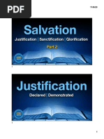 Salvation: Justification Sanctification Glorification