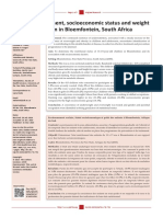 School Environment, Socioeconomic Status and Weight of Children in Bloemfontein, South Africa