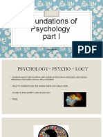 Foundations of Psychology Part I