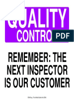 Remember The Next Inspector Is Our Customer Osha Caution Sign PDF