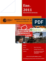 Boletín mensual de noticias, Enero 2011.