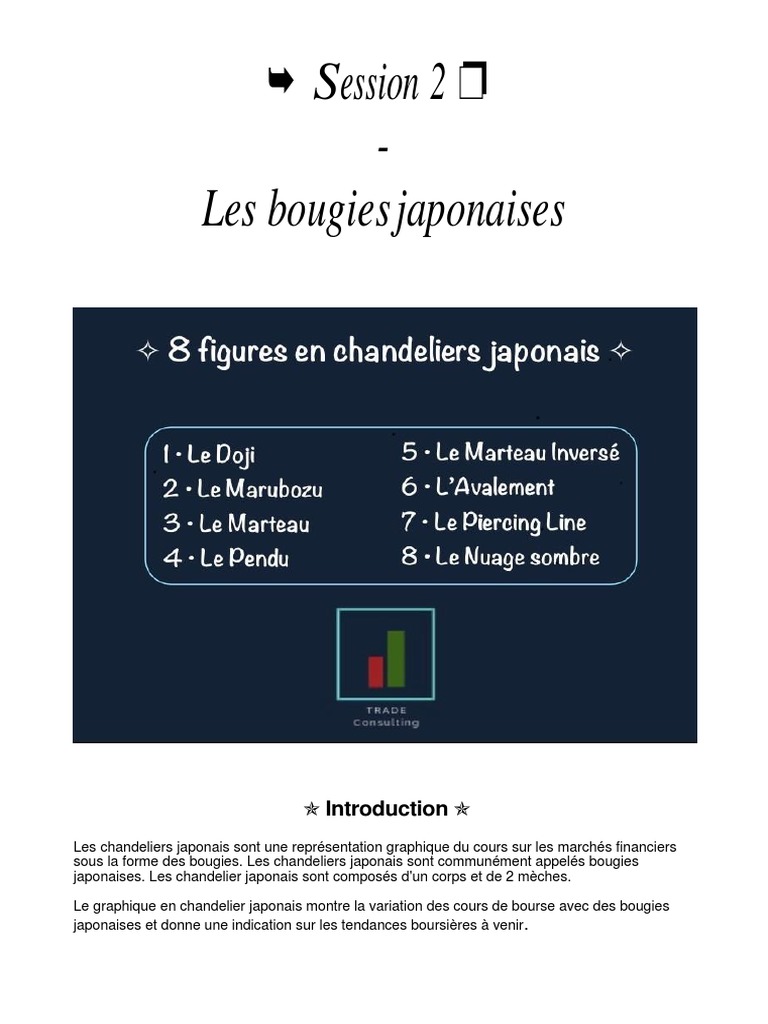 Session 02 - Les Bougies Japonaises PDF | PDF | Business | Finance (Général)