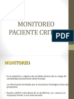 Monitoreo Paciente Critico