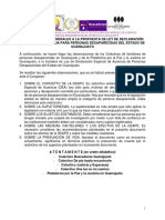 2a ronda de observaciones de los Colectivos de familias de personas desaparecidas a la iniciativa de Ley de Declaración Especial de Ausencia 