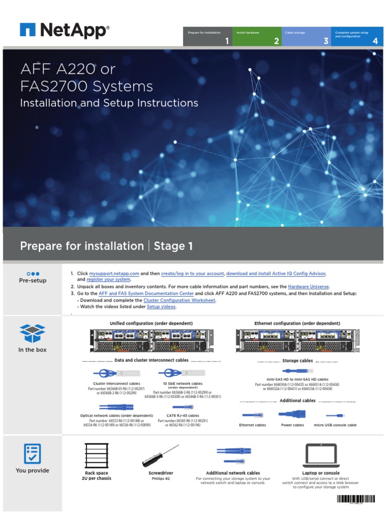AFF A220 and FAS2700 Series Installation and PDF