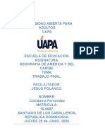 UAPA Escuela Educación Geografía América Caribe Trabajo Final