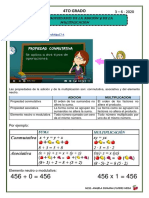 Ficha de Trabajo Propiedades de La Adicion y de La Multiplicacion Cuarto Grado