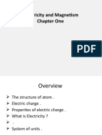 Electricity and Magnetism Chapter One