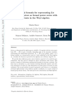 Lie Algebras As Formal Power Series