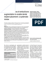 Clinical Outcomes of Vertical Bone Augmentation To Enable Dental Implant Placement: A Systematic Review