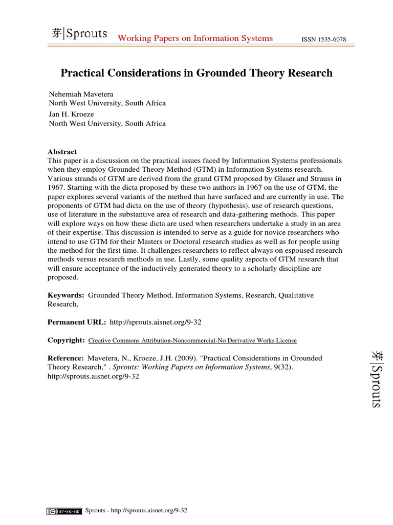 Practical - Considerations - in - Grounded - Theory Research PDF | PDF ...