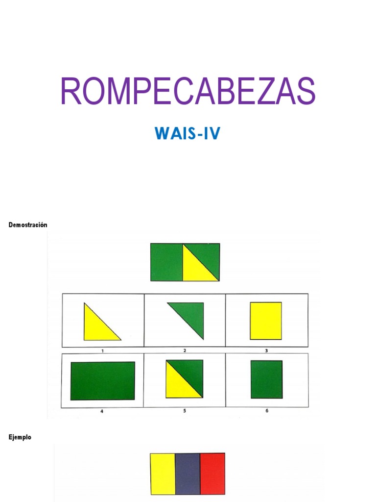 Subtest Rompecabezas Wais Iv PDF