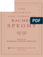 Rachel Speght - The Polemics and Poems of Rachel Speght (Women Writers in English, 1350-1850) (1996)