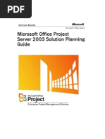 Project Server 2003 Solution Planning Guide