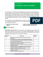 Mod 3. Significance of Biological, Cultural & Sociopolitical Processes