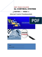 Internal Control System: Quarter 1 - Week 1