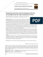 Population-Based Post-Crisis Psychological Distress: An Example From The SARS Outbreak in Taiwan