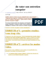 5 façons de rater son entretien avec un banquier