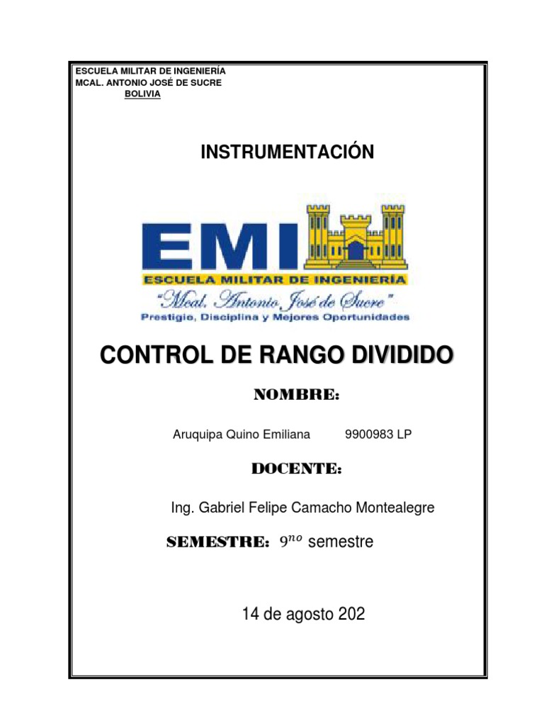 Control de Rango Dividido | PDF | Sistema de control | Ingeniería