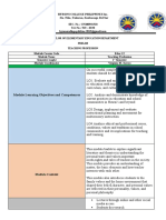 Module Learning Objectives and Competences: Bachelor of Elementary Education Department Prelim Teaching Profession