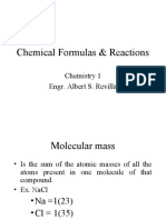 Chemical Formulas & Reactions: Chemistry 1 Engr. Albert S. Revilla