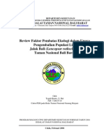 Review Faktor Pembatas Ekologi Populasi Liar Jalak Bali Di Taman Nasional Bali Barat