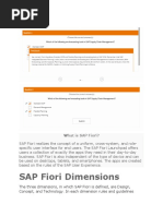 SAP Fiori Dimensions