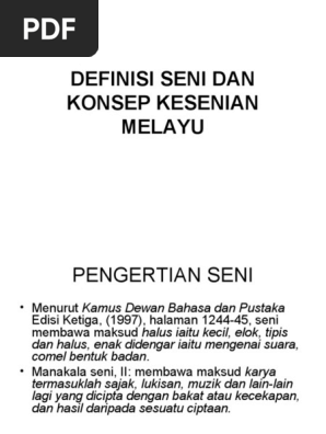 26990001 Definisi Seni Dan Konsep Kesenian Melayu New