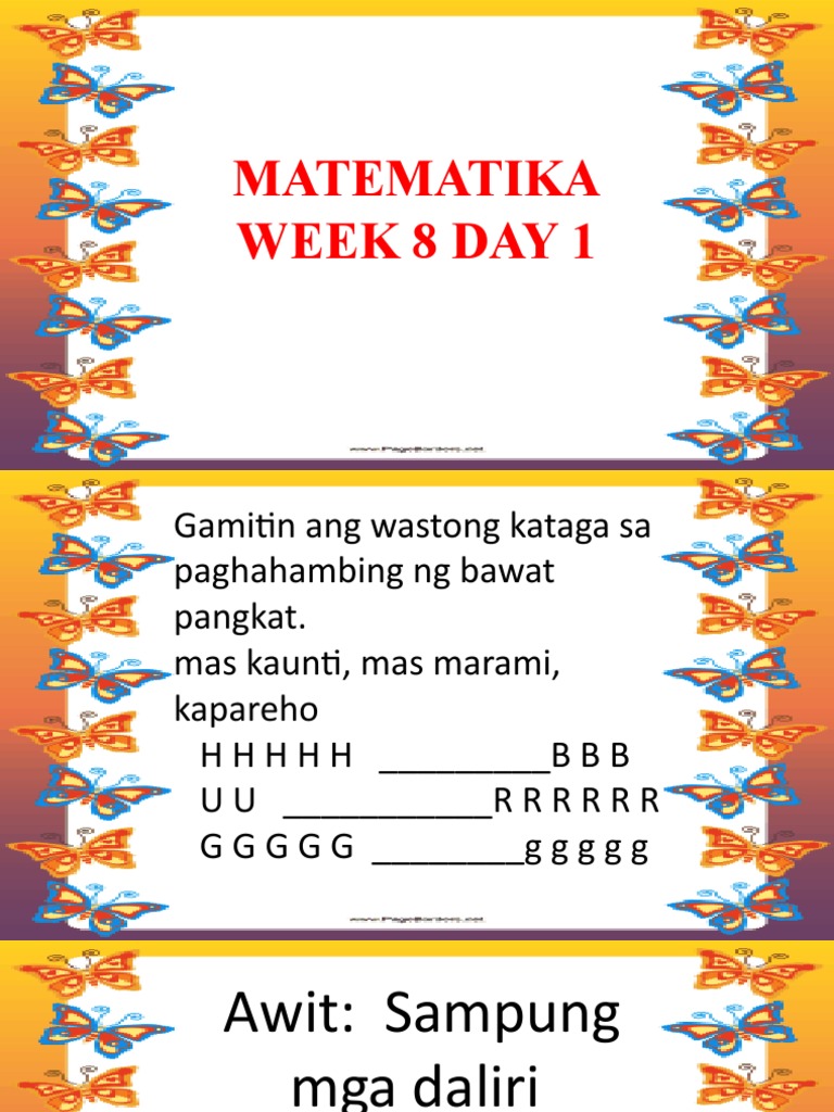 Week 8 Math Day 1 5 | PDF