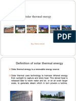 Solar Thermal Energy: Eng. Elamir Ahmed