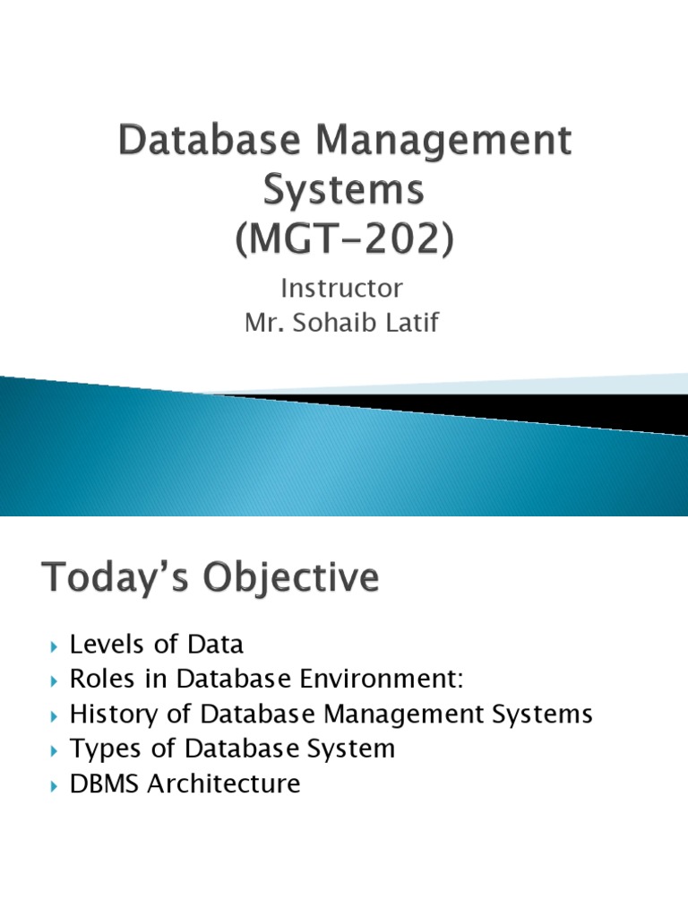 Overview of Database Management Systems | PDF | Client–Server Model ...