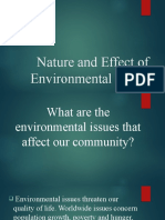 Nature and Effect of Environmental Issues