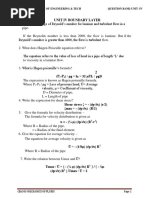 Unit Iv Boundary Layer: Sri Vidya College of Engineering & Tech Question Bank-Unit - Iv