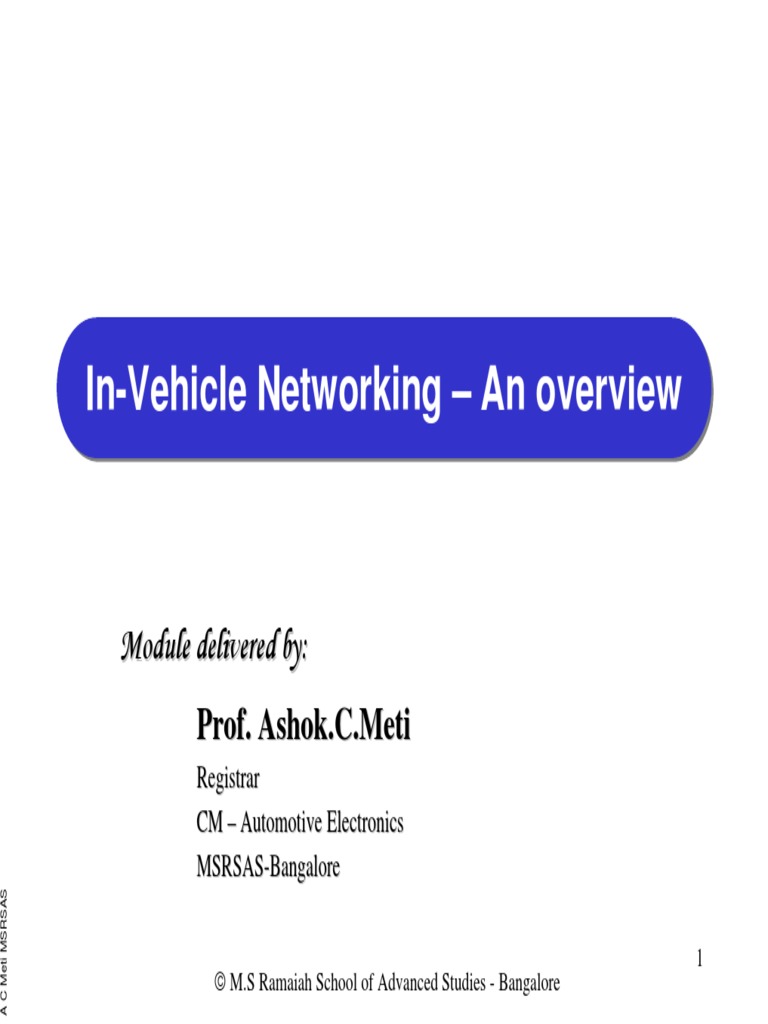 In-Vehicle Networking | PDF | Computer Network | Electronics