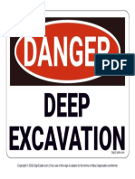 Deep Excavation Danger Sign PDF